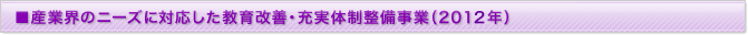 産業界のニーズに対応した教育改善・充実体制整備事業